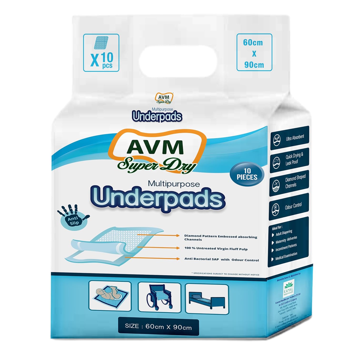 AVM super Dry Hospifit Underpad 10's Pack