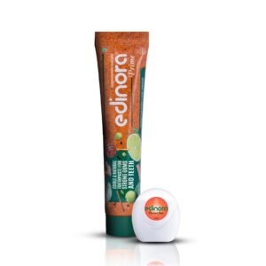 EDINORA Prime 90g Ayurvedic Oral Care Toothpaste Without Sls Parabens | Edinora Dental Floss | Combo Pack