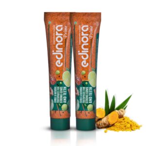 Edinora Prime 90g*2 | Pack of 2 Edible Toothpaste | No SLS, Parabens, Artificial Colours, flavours, sweeteners | Safe and natural