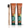 Edinora Prime Toothpaste 90g with Lime, Coconut Oil and Aloe Vera, 20+ Natural Ingredients, No SLS, Parabens, Artificial Additives | Qty 2 | Neemwood soft toothbrush | Qty 1 | Combo pack