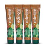 Edinora Sensipro natural toothpaste (90g*4) - Suitable for sensitive teeth, gum issues, bad breath - made of 20 ayurvedic ingredients - No SLS, No artificial colors